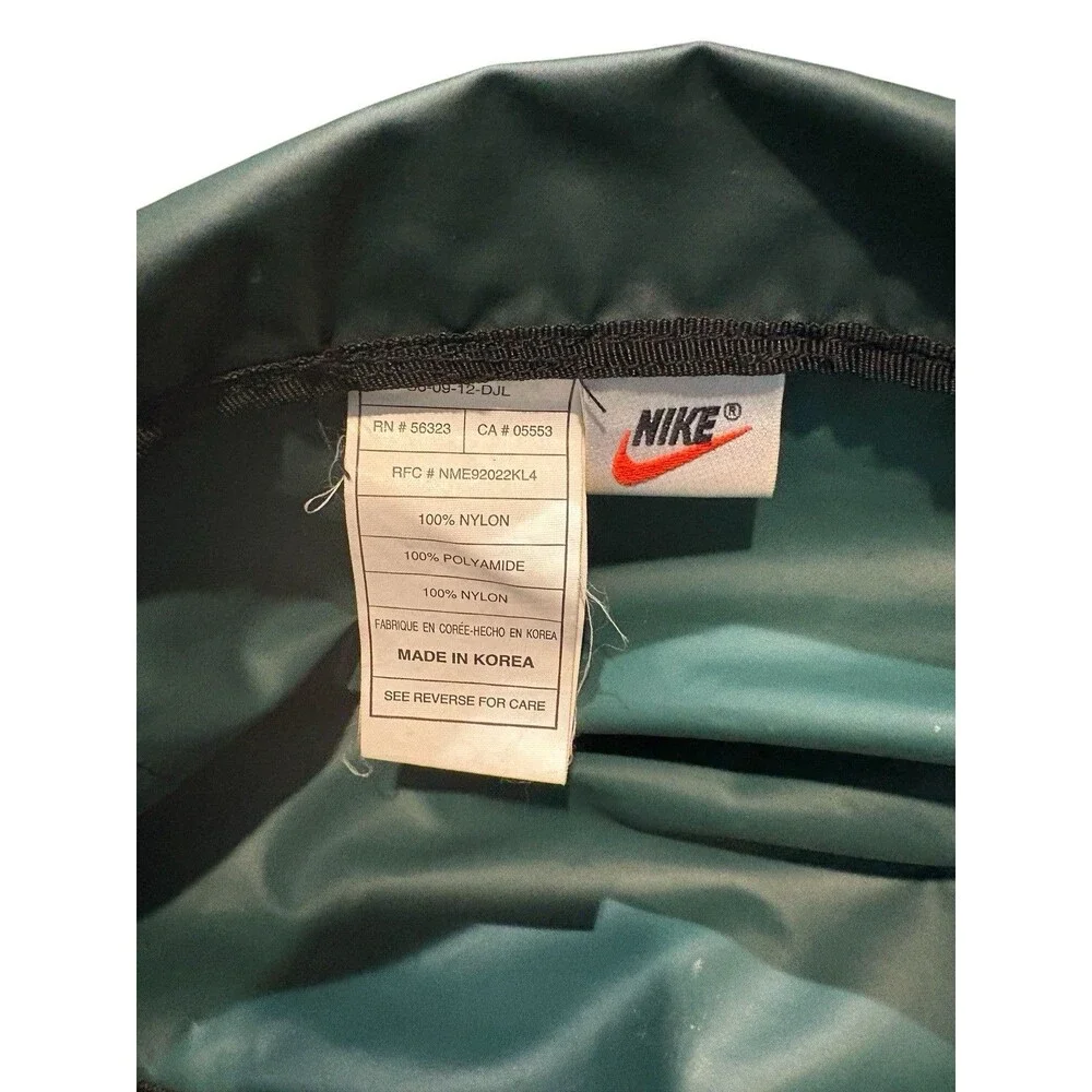 Nike Vintage Gym 90s Y2K Green Large 21” Duffel Bag Embroidered Logo
